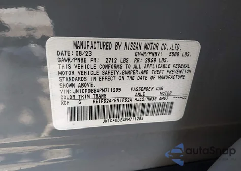 2023 Nissan Ariya Engage из США, поврежденный, VIN JN1CF0BB4PM711295